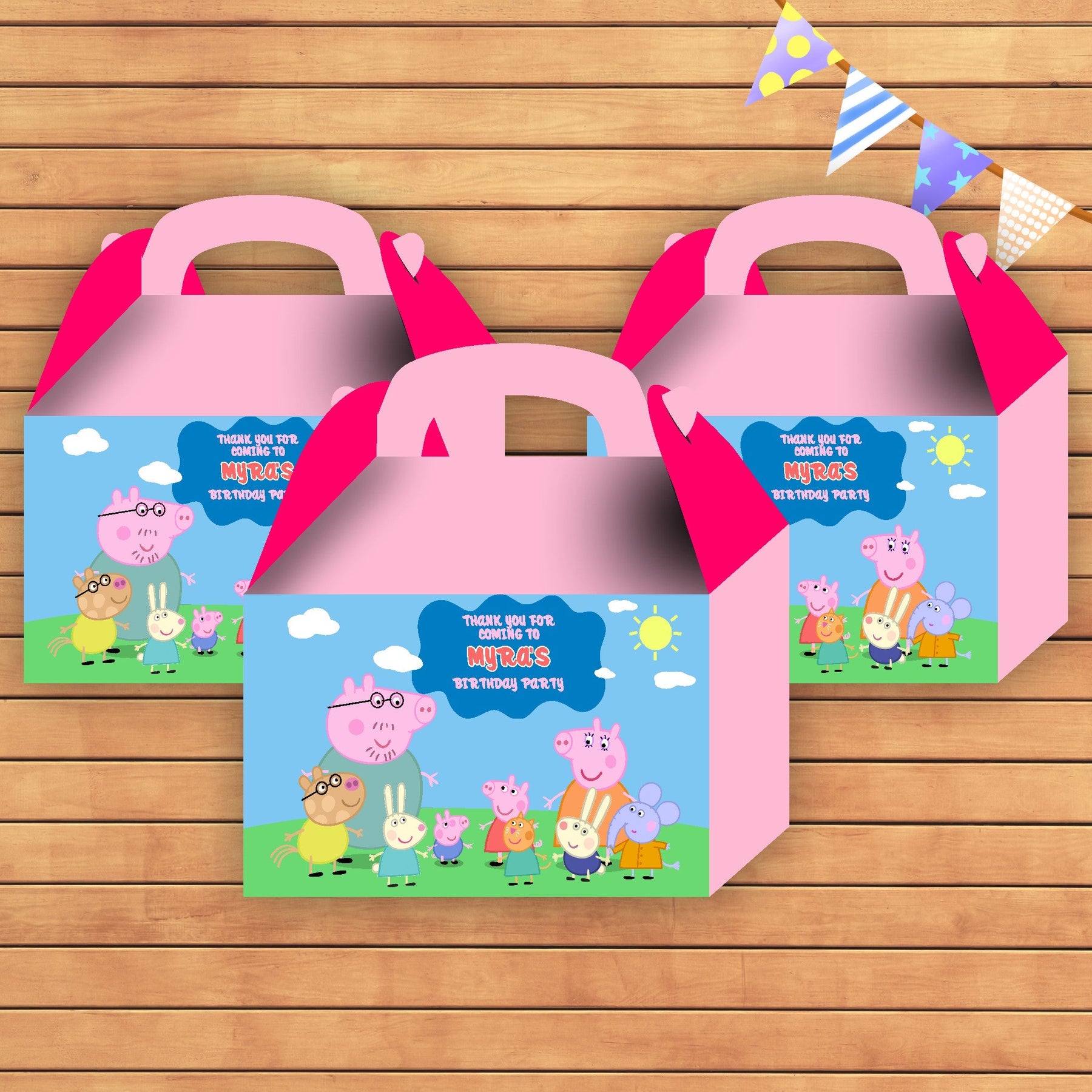 PSI Peppa Pig Girl Theme Goodie Return Gift Boxes