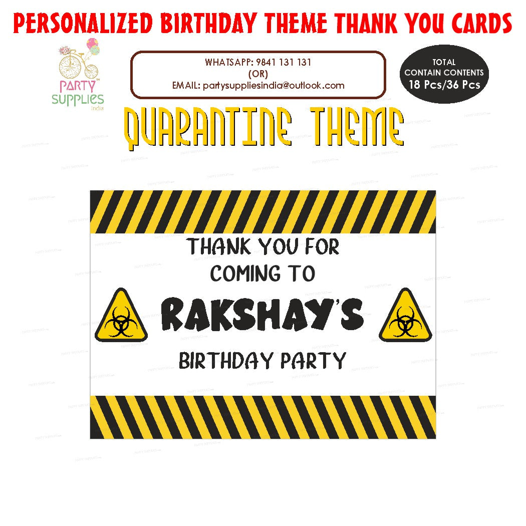 PSI Quarantine Theme Thank You Card