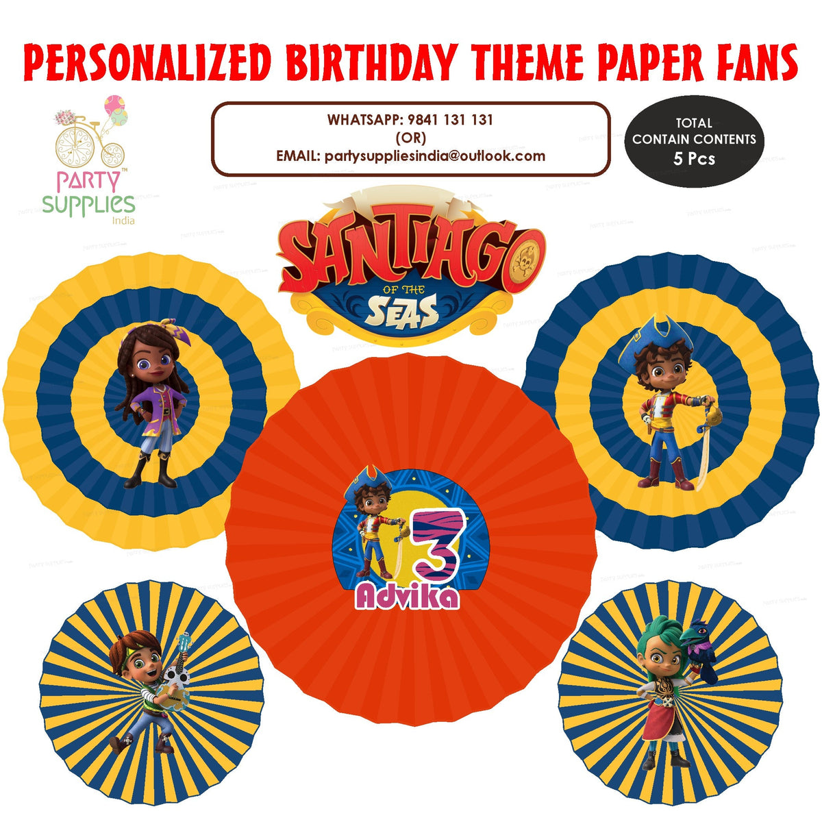 PSI Santiago Theme  Paper Fan